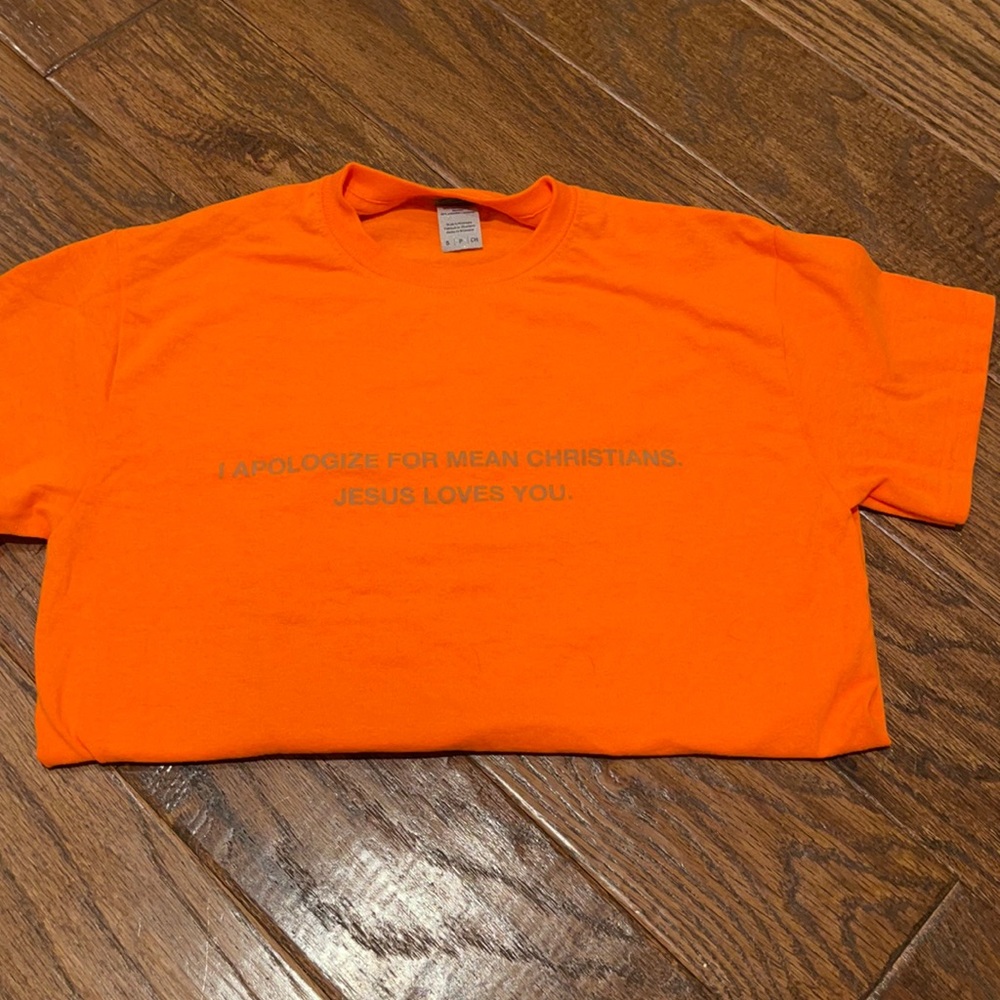 JESUS LOVES YOU/ TEE SHIRT/ ORANGE